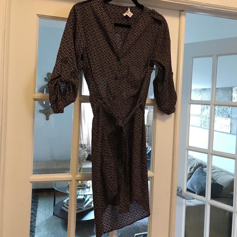 Bar III patterned shirt dress